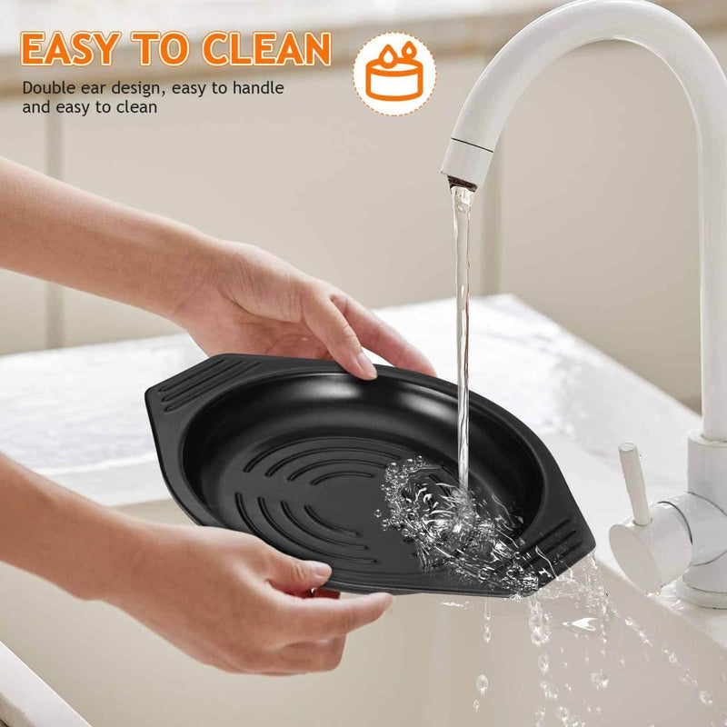 Kichvoe Casserole Tray Melamine Base Heat Resistant Tray Pot Holder for Kitchen Casserole Holder Table Mat for Hot Soup Restaurant Serving 2 Pack 8.46 X 7.08 X 0.98 in
