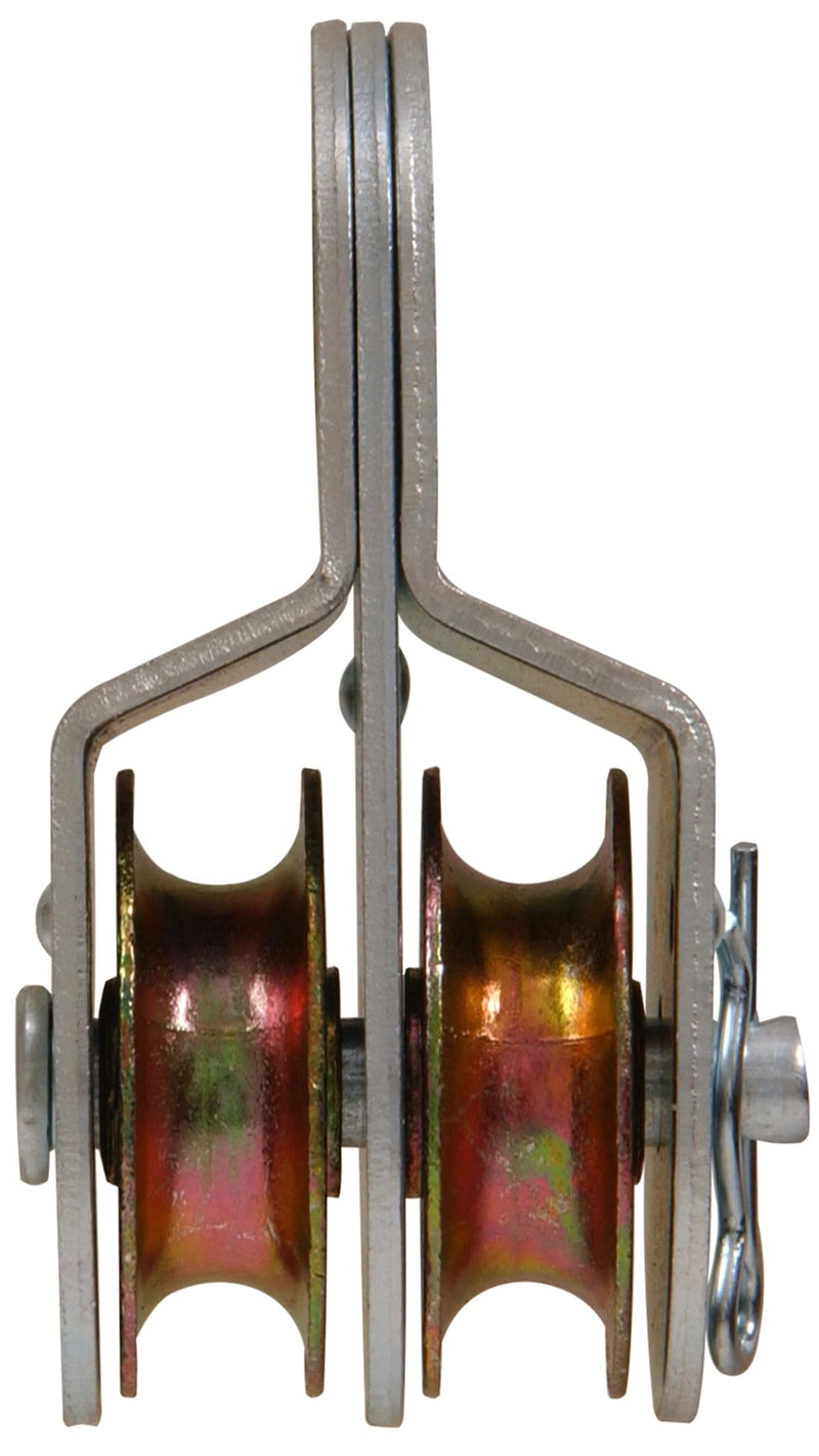 Hardware Essentials 852494 Double Sheave Fixed Pulley (1-1/2"), Gray