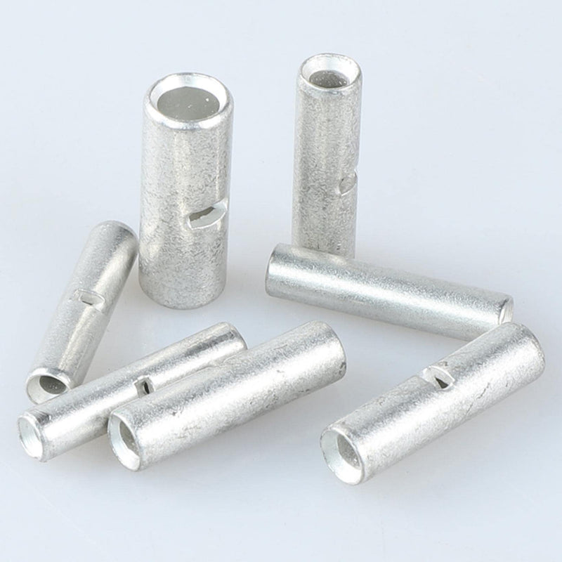 SVAAR 26-22 Gauge Non-Insulated Butt Connectors 100 PCS 26-22 AWG Butt Splice Connectors 0.5 mm² Uninsulated Crimp BN0.5 Butt Connectors Pure Copper Tin Coated Marine Grade Crimp Butt Terminals Tinned Copper 26-22 AWG (BN 0.5)