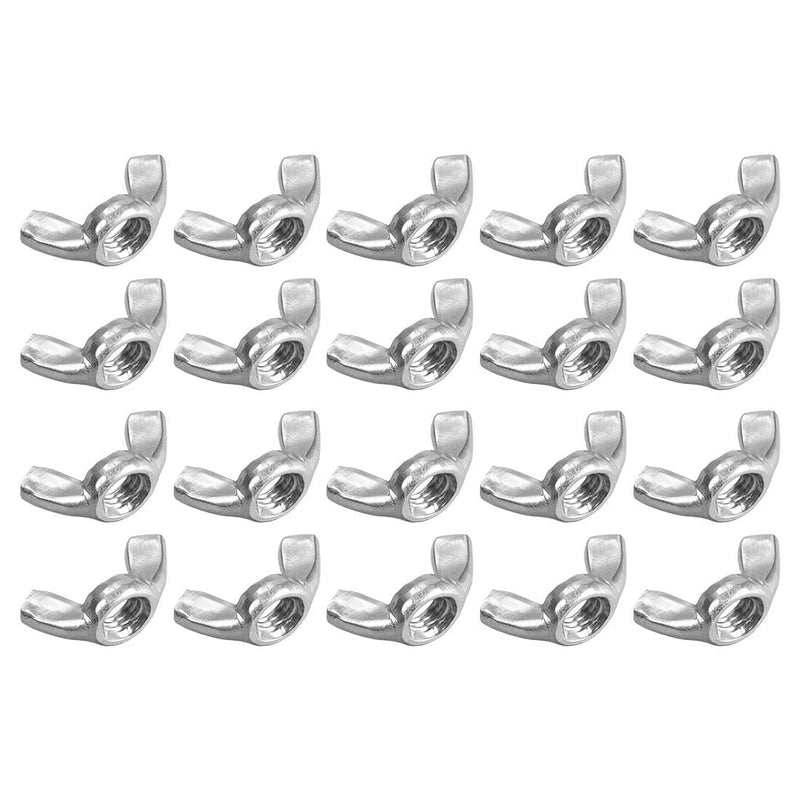 uxcell M8 Wing Nuts, Carbon Steel Zinc Plated Fasteners Parts Hurrican Screws Hand Twist Tighten Ear Butterfly Nut, 20pcs