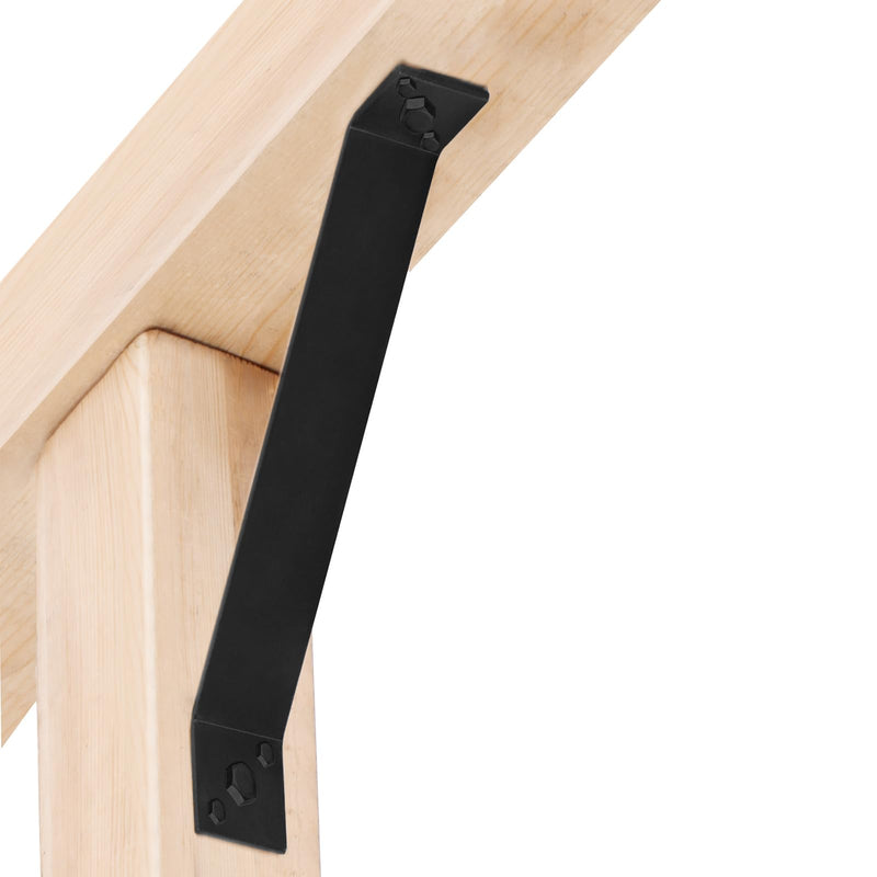 4 Pcs 13-3/4" x 1-1/2" Inside Mount 45-Degree Angle Bracket Strap Brace, 11 Gauge 13-3/4'' x 1-1/2''