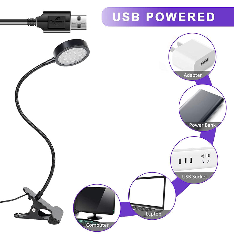 UV Light Gooseneck Curing Lamp, 5W UV Light for Resin Curing, USB 1.5m UV Resin Lamp, Wavelength 395nm UV Lamp, Flexible Gooseneck Clip UV, Black Light Lamp Perfect for Gel Nails, Resin Curing