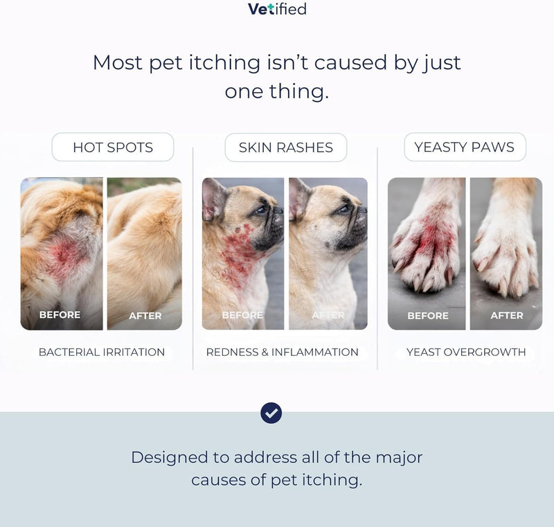 Dog Itching Skin Relief Spray for Dogs | Anti Itch for Dogs for Hot Spots, Rashes & Itchy Paws 8 fl oz (+ 30 Day Vet Access) | NDC 86247-003-08