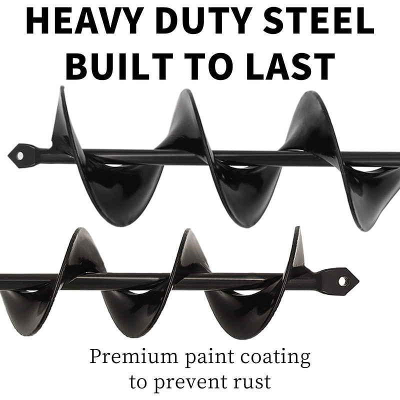 TCBWFY 1.6"x16.5" & 3"x16.5" Auger Drill Bit Set for Planting - Perfect for Planting Bulbs, Flowers, and Small Trees,Post Hole Digger for Hex Drive Drill 1.6"x16.5"+3"x16.5" - NewNest Australia