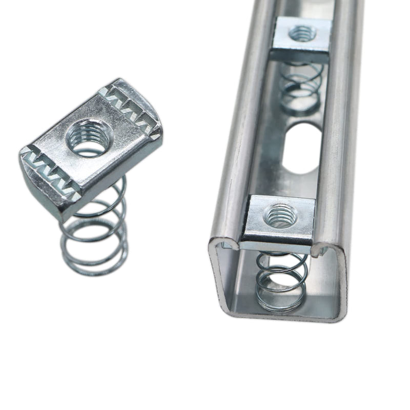 3/8-16 Strut Channel Nuts, 10 Pack Thickened Standard Spring Nuts with Zinc Plated Use On Channel Struts 3/8-16 - NewNest Australia