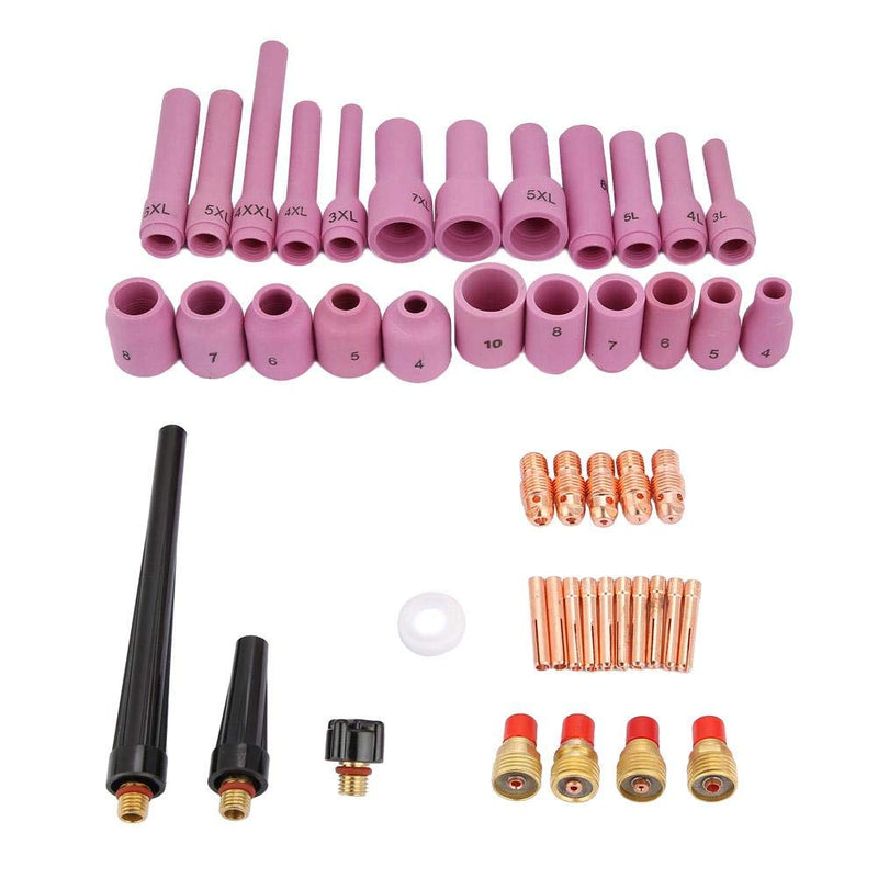 TIG Nozzles, 46pcs/Set WP-9/20/25 Series TIG Welding Torch Consumables Accessories Weld aid Welding Torch Parts
