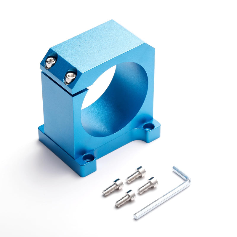 65mm Diameter Aluminum CNC Spindle Holder Spindle Mount for PROVerXL 4030 CNC Machine Aluminum Z Axis Assembly Kits, Blue, 4030V2-ZC69