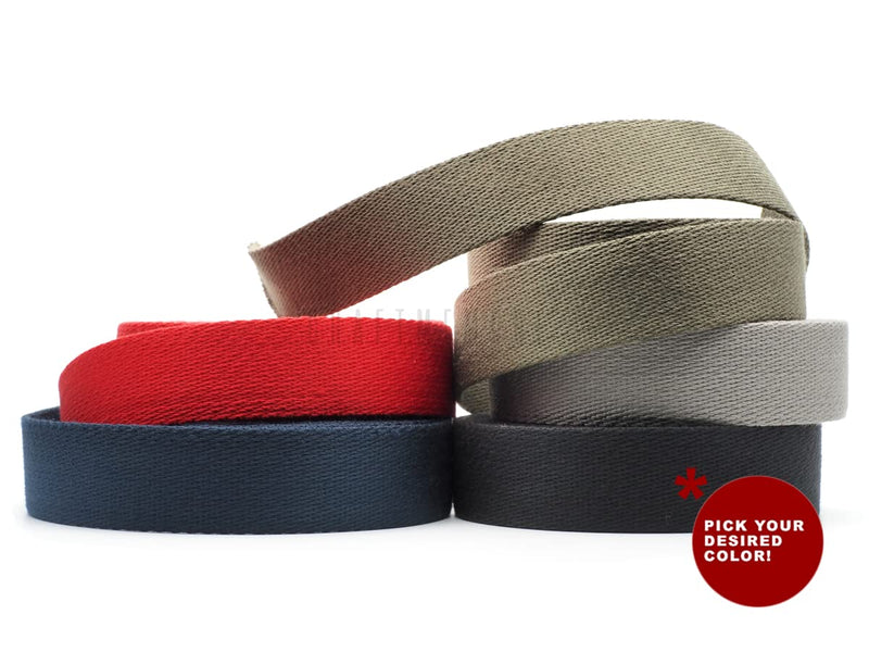 CRAFTMEMORE Heavy Cotton Webbing - Straps for Arts and Crafts, Luxury Bag Strap High Density Webbing (1 1/2 Inch x 5 Yards, Navy) 1 1/2 Inch x 5 Yards