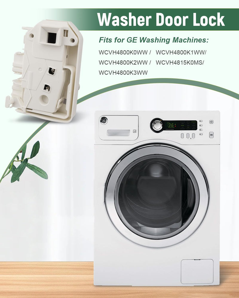 WH10X10008 Washer Door Lock Fits for GE Washing Machines WCVH4800K0WW WCVH4800K1WW, GE Washer Door Switch Assembly, Replace AH2374322 AP4508722 EA10055748