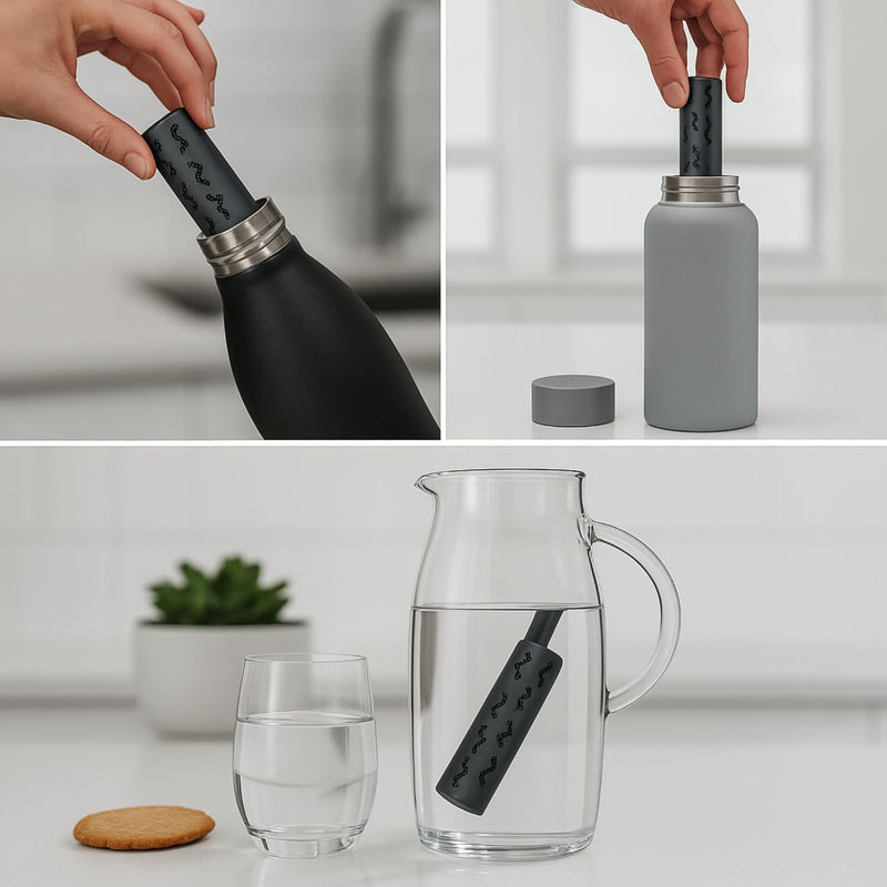 Nispira Alkaline Magnesium Water Infuser Sticks – Adds Electrolytes & Minerals Compatible with Any Bottle or Small Pitcher, 3 Pack