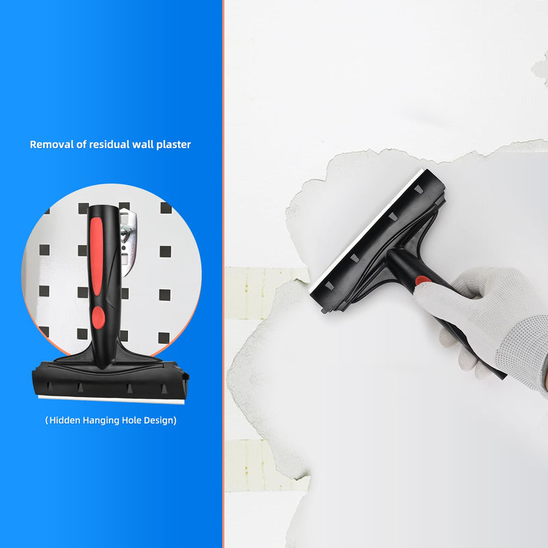 EHDIS Razor Blade Scraper, 6" Scraper Adhesive Remover Tool with 10 Double-Edge Blades for Cleaning Paint, Caulk, Adhesive, Label, Decal, Sticker from Window, Glass, Tile, Floor, Stove Top 068