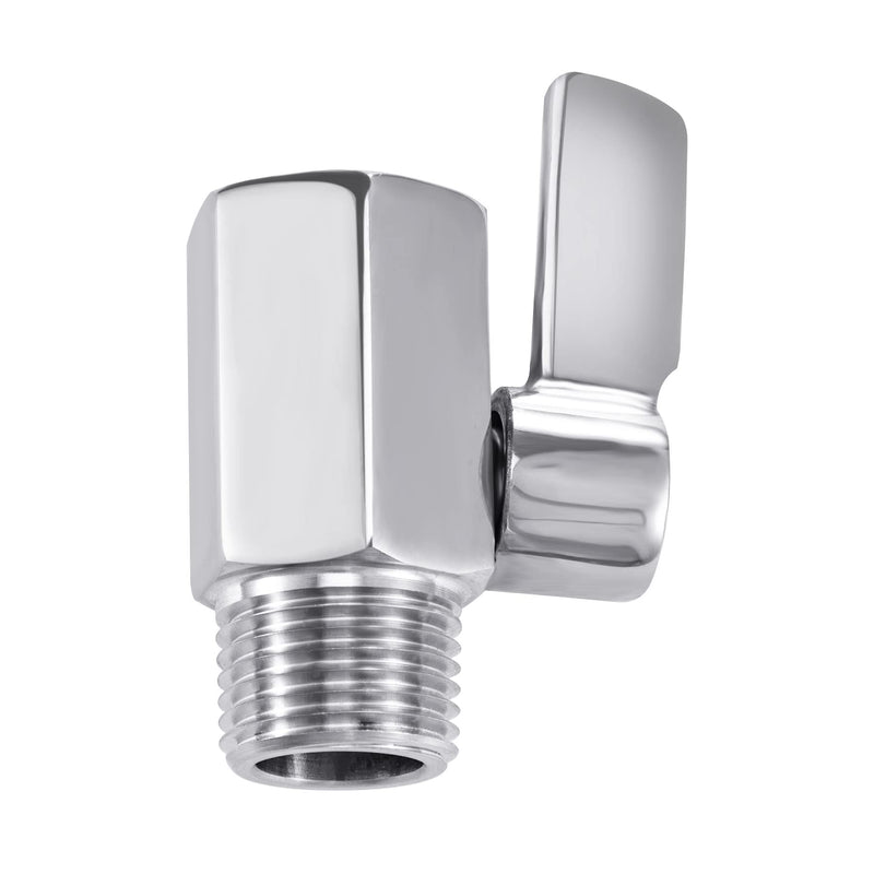 Shower Head Shut Off Valve, 304 Stainless Steel Mini Ball Valve NPT Thread(1/2" Male x 1/2"Female),Shower Head Flow Control Valve,Water Flow Control Valve（1 Pack） 1 Pack 1/2" NPT Shut Off Valve