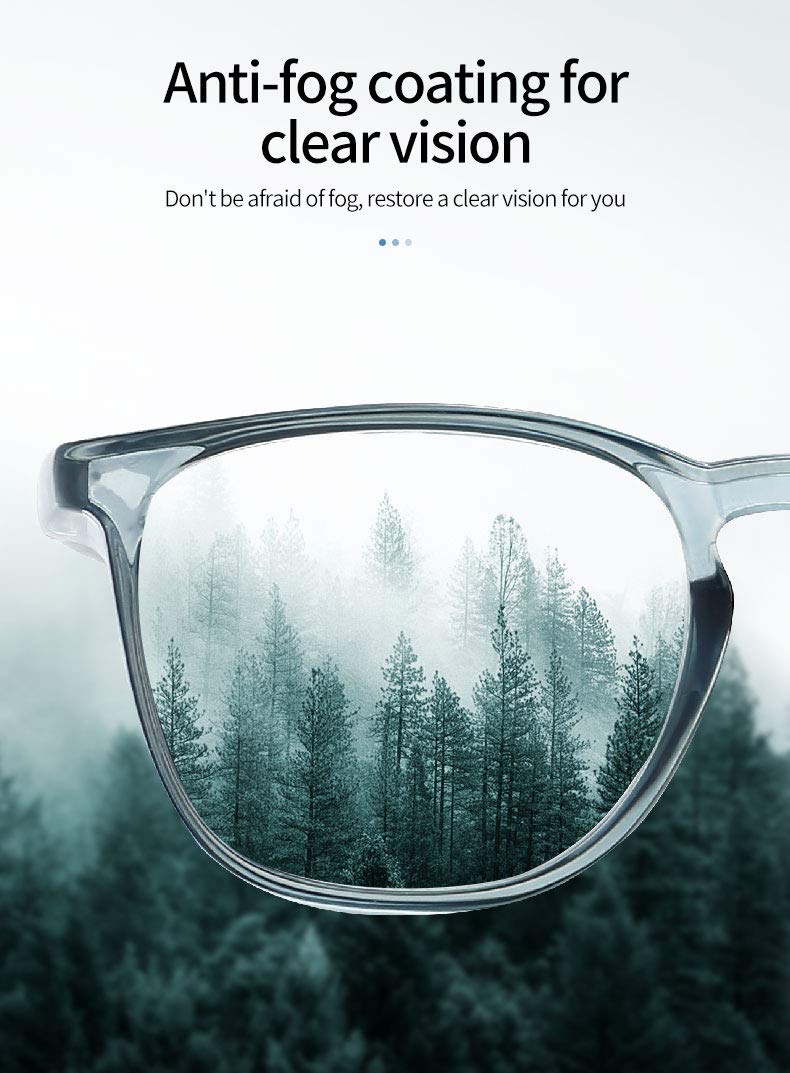 Alsenor Safety Glasses Anti Fog Goggles Protective Eyewear Blue Light Blocking Anti Dust UV Protection Glasses For Men Women (Black) Black