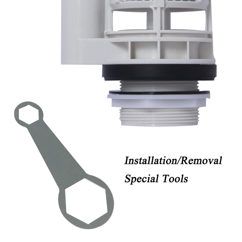 2-inch Toilet Flush Valve and Dual Top Button Kit Compatible with Kohler Persuade Curv Toilets Two-piece Model K-6355-0, Replacement part 1269696 Dual-Flush Valve