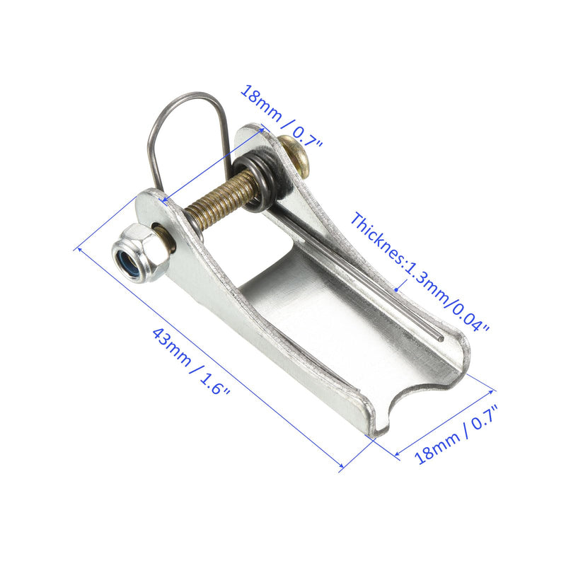 2 Pack Hook Safety Latch Kit - Clevis Slip Hook Receiver Hitch Replacement Apply to Towing Lifting Hook Trailer/Crane (1.6" Long, Silver) 2