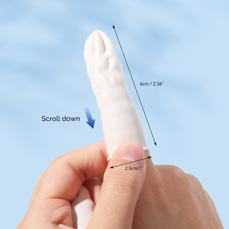 JMU 200PCS Latex Finger Cots Medium, Finger Protectors Disposable, White, Box of 200 Medium-200 PCS