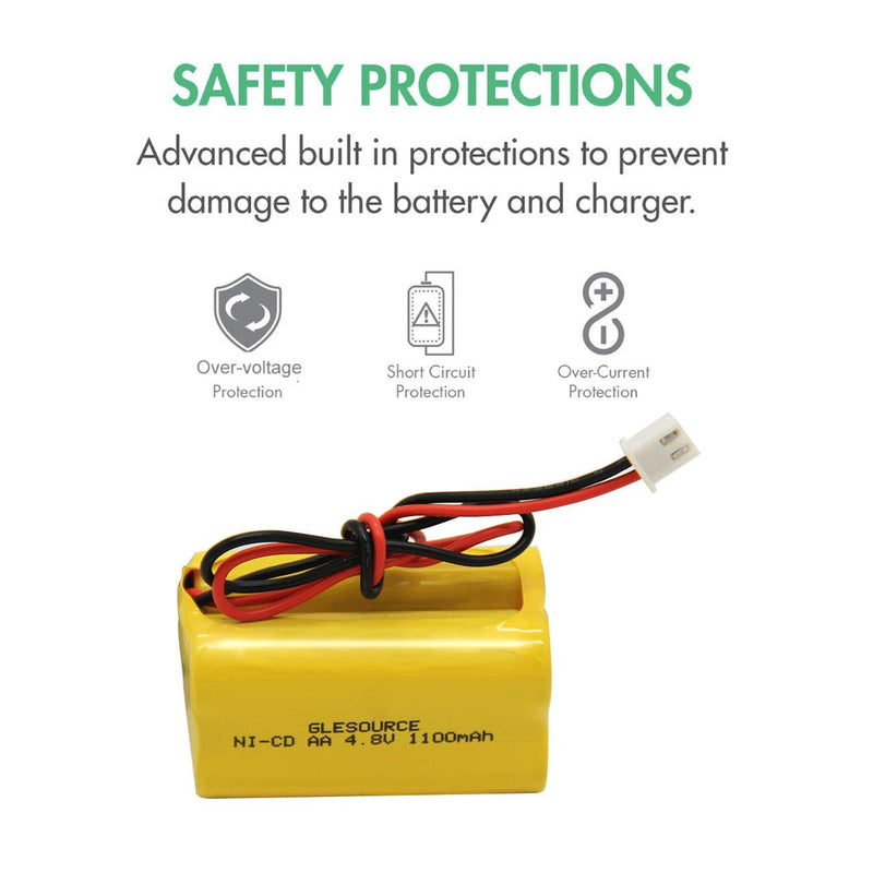 BL93NC487 BL93NC484 BAA48R Ni-Cd 4.8V 1100mAh Exit Sign Emergency Light Battery Replacement (2 Pack) 2PCS 4.8V 1100mAh battery