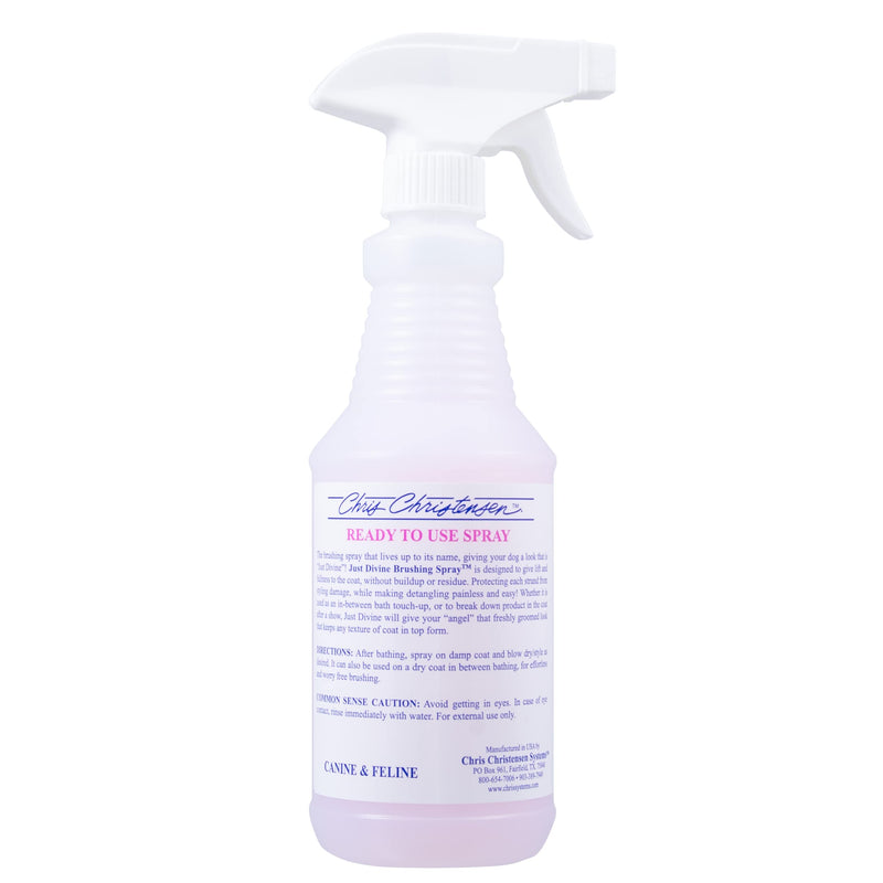 Chris Christensen Grooming Bundle, Thick N Thicker Leave-in Treatment Spray 8 oz + Just Divine Brushing Spray 16 oz, Groom Like a Professional, Made in USA