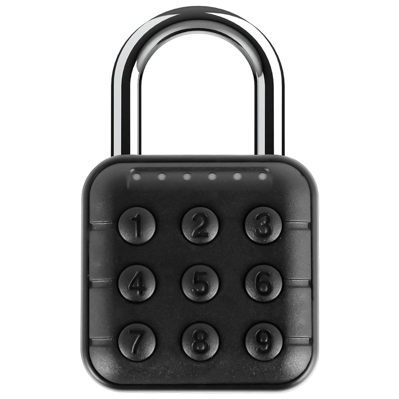 Combination Lock, 6 Digit Password Locker Lock, Aluminum Alloy Code Digital Padlock, Push Button Security Safe Padlock, Combination Padlock for Gym and School Lockers(black) Black