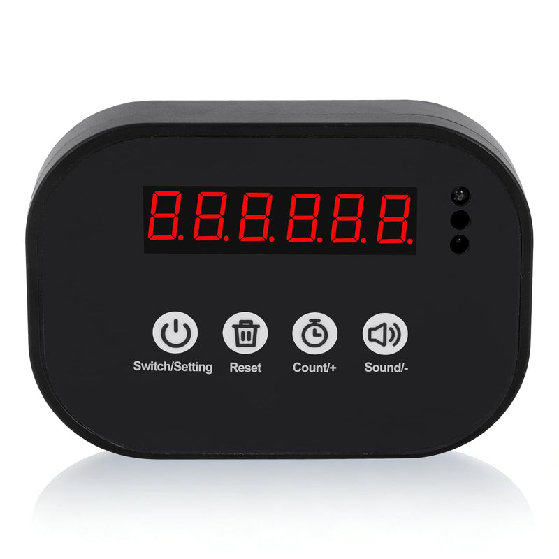 JIAWANSHUN Wireless LED Digital Counter, 999999 Piece Count,Rechargeable Infrared Counter with 19.5 Inch Sensor Distance, Preset Alarm, Daily/Cumulative Count for Conveyor & Gym