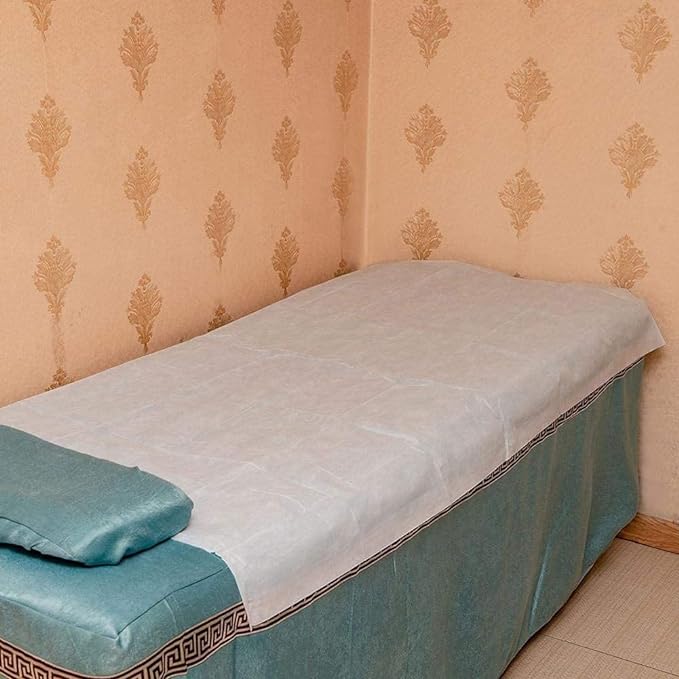 100 Sheets Disposable Width 31.5 inches (80 cm) x Length 70.9 inches (180 cm) Bed Sheet Dispo Sheets Nonwoven Sheet Sheet for Beauty Salons Massage Nursing Care - NewNest Australia
