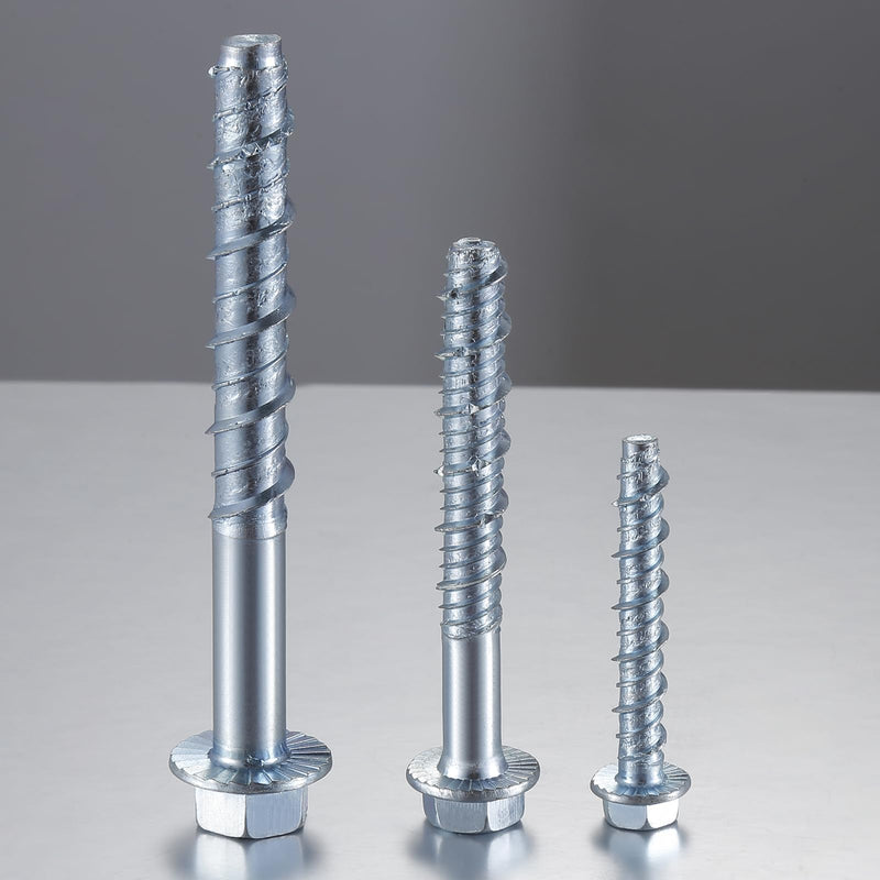 5/16" x 3" Zinc Plated Large Diameter Concrete Screw for Anchoring to Masonry, Brick or Block (10 pcs) 10 5/16" x 3"