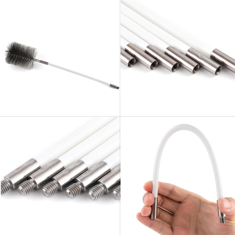 50 in Tent Wood Burning Stove Pipe Cleaning Brush Stainless Steel Bristles 2.5IN