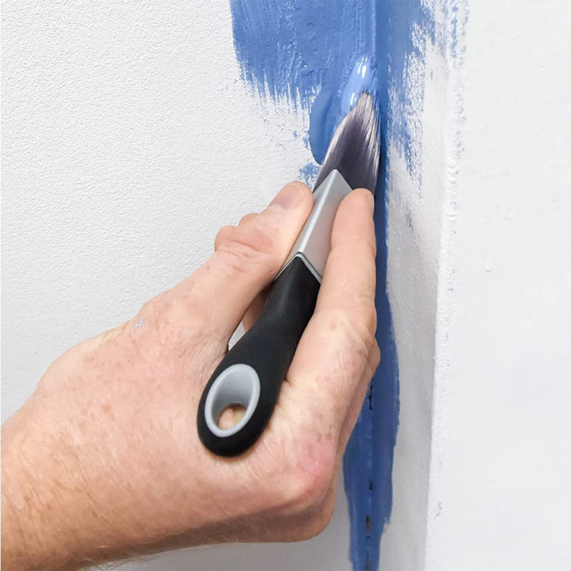 ROLLINGDOG Paint Brush for Trim - Edging Paint Brush 2PC, 1PC Triangular Brush and 1PC Square Trim Brush, Cut in, Edger, Corner, Sash Painting 2pc Detail Brush Set
