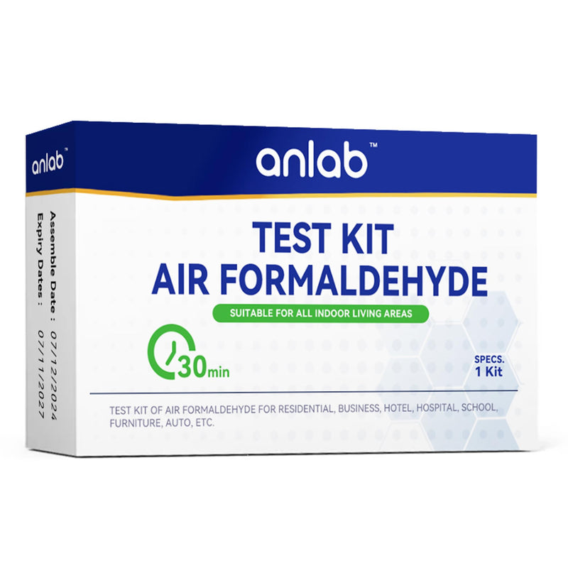 anlab™ Air Formaldehyde (HCHO) DIY Test Kit - Used for Air Quality Testing, Detector Used for Home, Residential, Business, Hotel, Hospital, School, Furniture, Auto (Pack of 1)