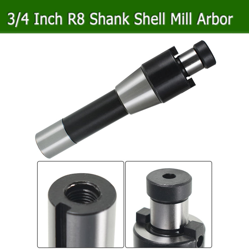 marddpair 3/4 Inch R8 Shank Shell Mill Arbor Adapter 7/16 Inch - 20 Rear Pull Tail Wire Replacement for Bridgeport Machine
