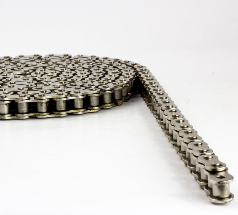 Jeremywell 41NP Nickel Plated Roller Chain 3 Feet with 1 Connecting Link, Heat Treated, Corrosion Resistant, Eliminates Stress Cracking, unwanted wear, and Easy Corrosion 1 Master Link