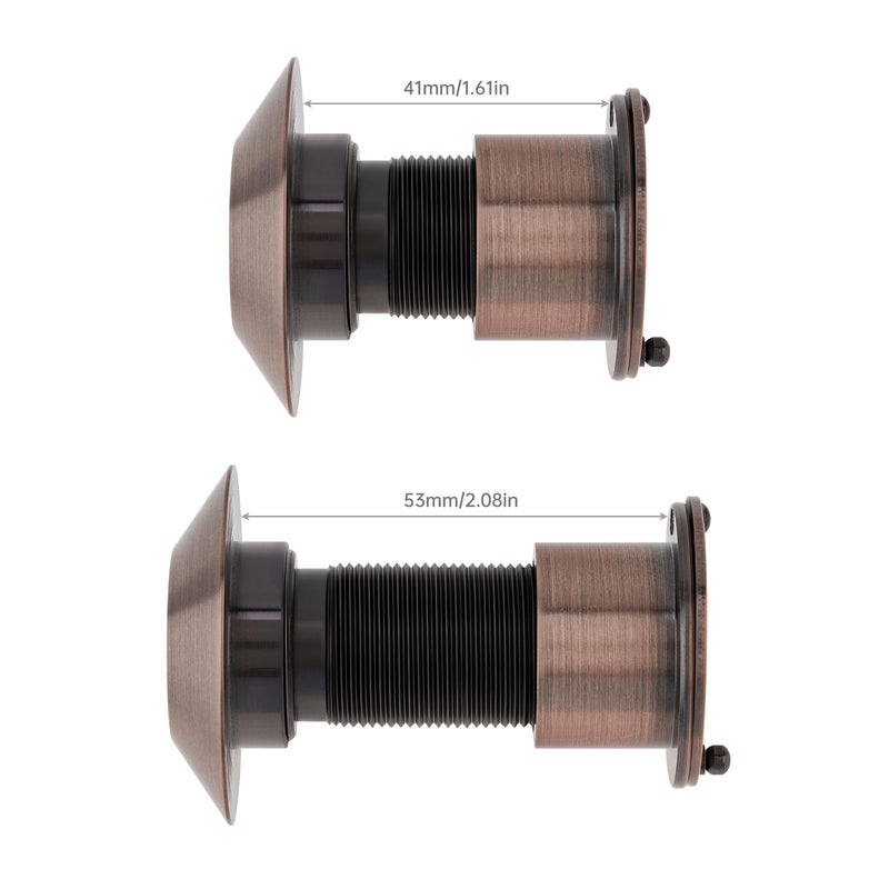 Door Viewer Peephole, Solid Brass 220-degree Peephole with 1-1/10" Drill Bit for 1-21/32" to 2-1/8" Doors, Peep Holes with Privacy Cover (Oil Rubbed Bronze, Top Diameter 1-9/10 inch(47mm)) Top Diameter 1-9/10 inch(47mm) Oil Rubbed Bronze