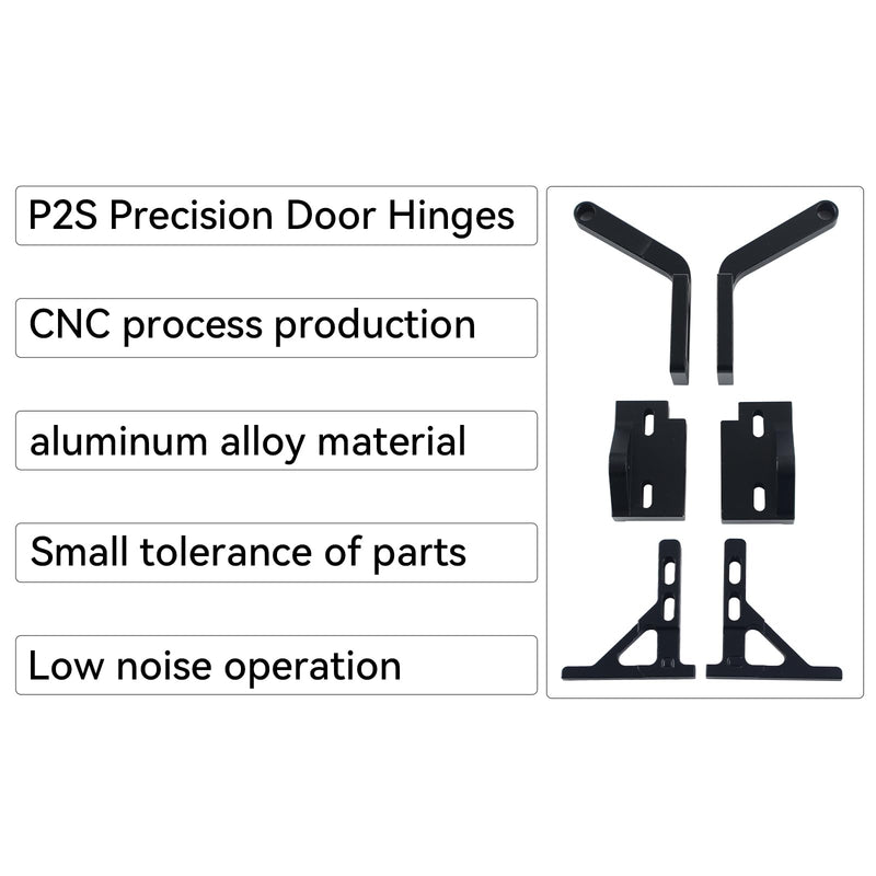 FYSETC Upgraded Parts for Bambulab P2S Door: Assembly All Metal CNC Door Hinge 180/270° Adjustable Easy to Swivel for 3D Printer Lab P2S Not for P1S P1P H2S H2D H2C X1C