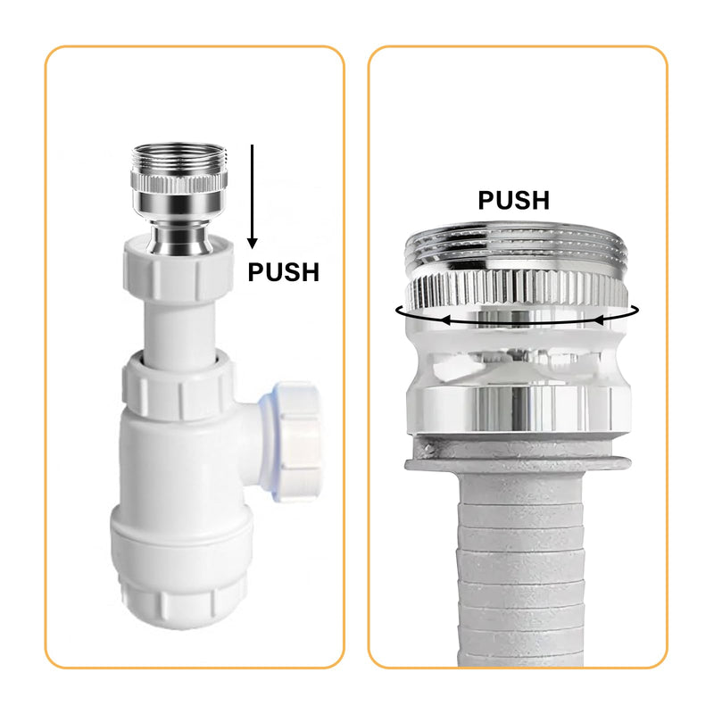 Faucet Snap Adapter Connection Sink Faucet Adapter Portable Dishwasher Faucet Adapter Faucet Aerator Sink Hose Adapter Countertop Dishwasher Connection Accessories (15/16-27Male or 55/64-27Famale)