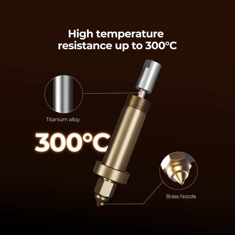 Creality Ender 5 Max Ceramic Hotend Kit, Quick-Swap Nozzle with High-Flow Ceramic Heating Block, 300°C High-Temperature Resistance, Supports 700mm/s High-Speed Printing for Ender 5 Max 3D Printers