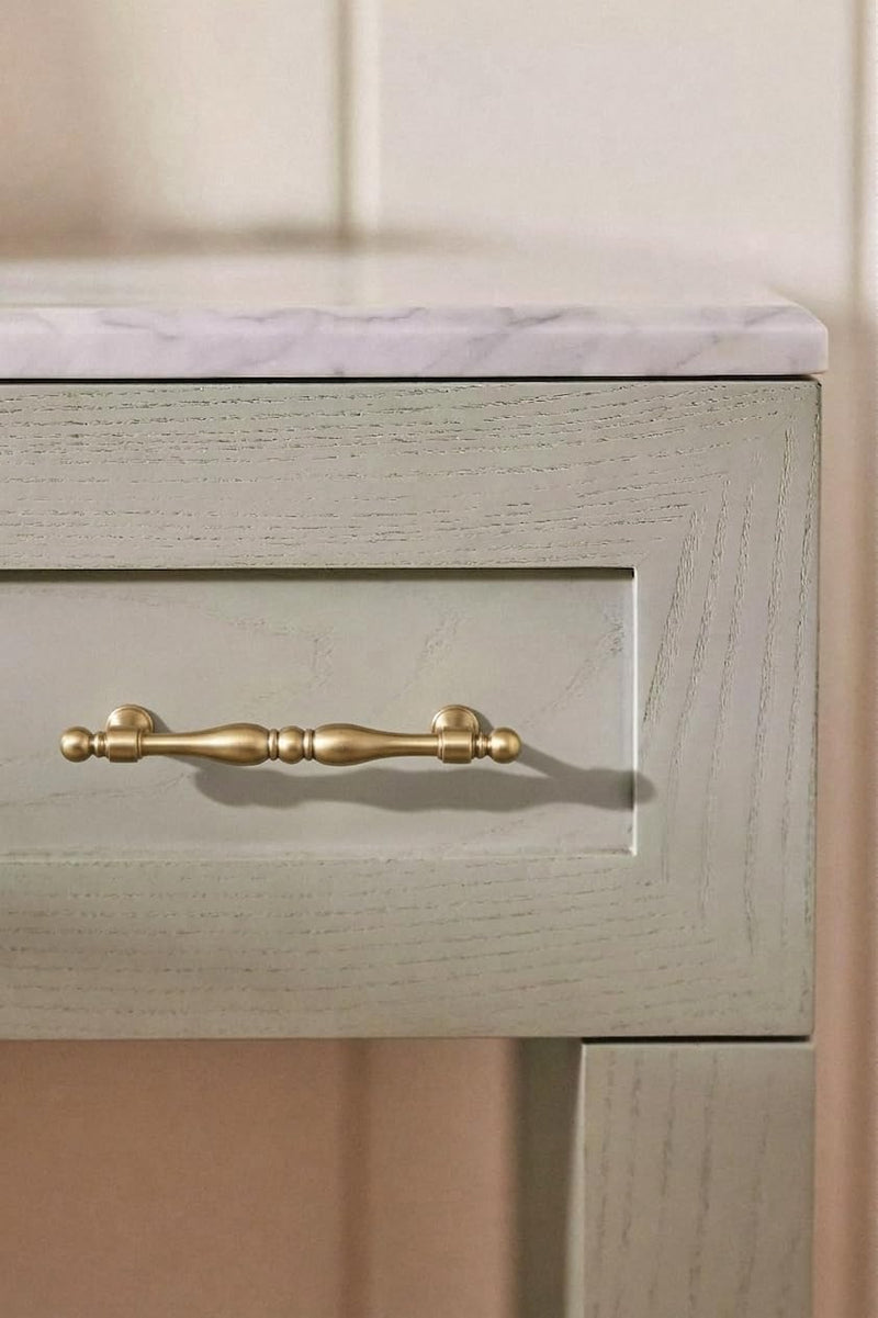 6 Pack Champagne Bronze Cabinet Pull 5" Hole Center Drawer Handle | 128mm Hole Center Heavy Duty Zinc Alloy Modern Hardware,Mid Century Drawer Pull, for Kitchen Cupboard Bathroom Vanity Dresser 5'' Hole Centers