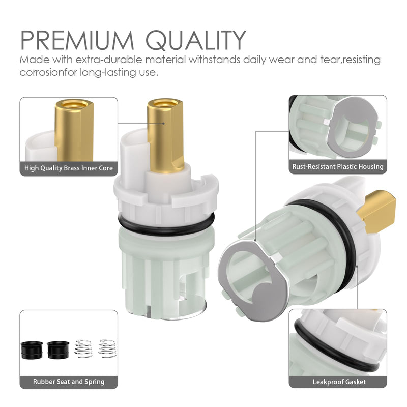 RP25513 Faucet Stem Replacement for Delta two handle Faucet Repair Kit Includes RP24096 Cartridge RP4993 Seat and Spring RP24097 Turn stop1/4, 4 pack