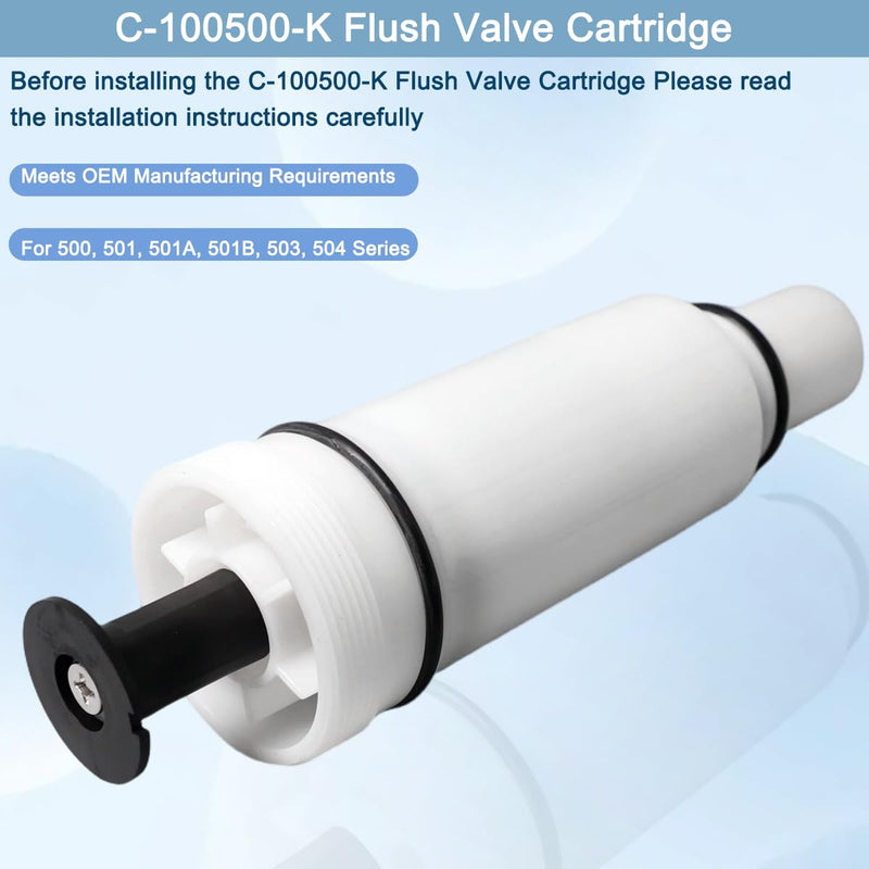 C-100500-K C-100500-Kit Flush Valve Cartridge M-101526-F3 (1 Pack) | Compatible with Flushmate III 503 IV 504 500 501 501A 501B Tank Systems, Replaces C-100500-Kit M-101526-F3 C-100500 Assembly 1 Pcs