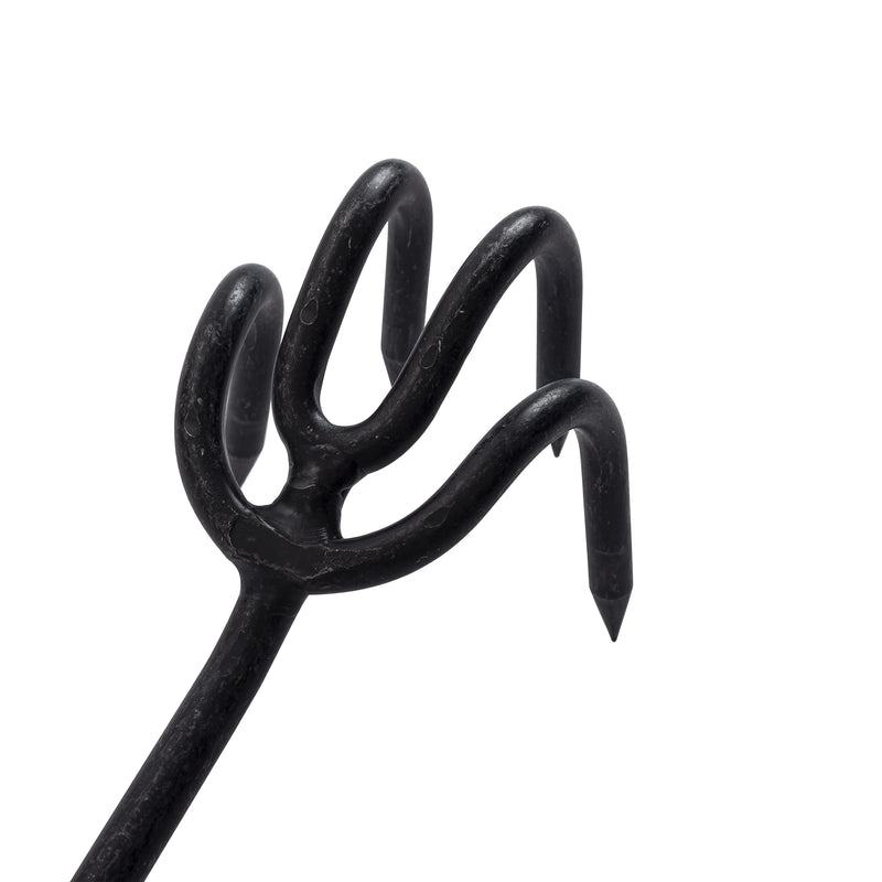 Barebones Cultivator - Weed Remover Tool - Garden Rake and Weeding Tool for Yard Work - Stainless Steel Cultivator for Raking Soil (Walnut/Black) Walnut/Black