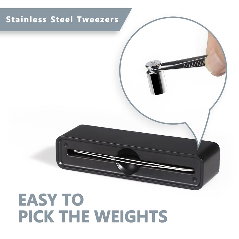 Calibration Weights Set, 7pcs 1-60g Calibration Gram Scale Weights Kit, Small Test Weight for Scales Digital Weight Grams, Includes: 1g*1, 2g*2, 5g*1,10g*1, 20g*2,1 Piece Tweezers