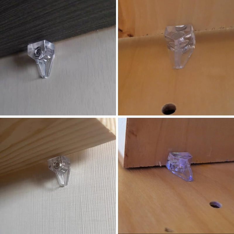 50 Pcs Shelf Support Peg Clear Holder Pegs Support Cabinet Shelf Pins for Kitchen Furniture Shelves for Book Shelves Clear Plastic Replacement Pins medicine cabinet shelf Supports plastic shelf pegs