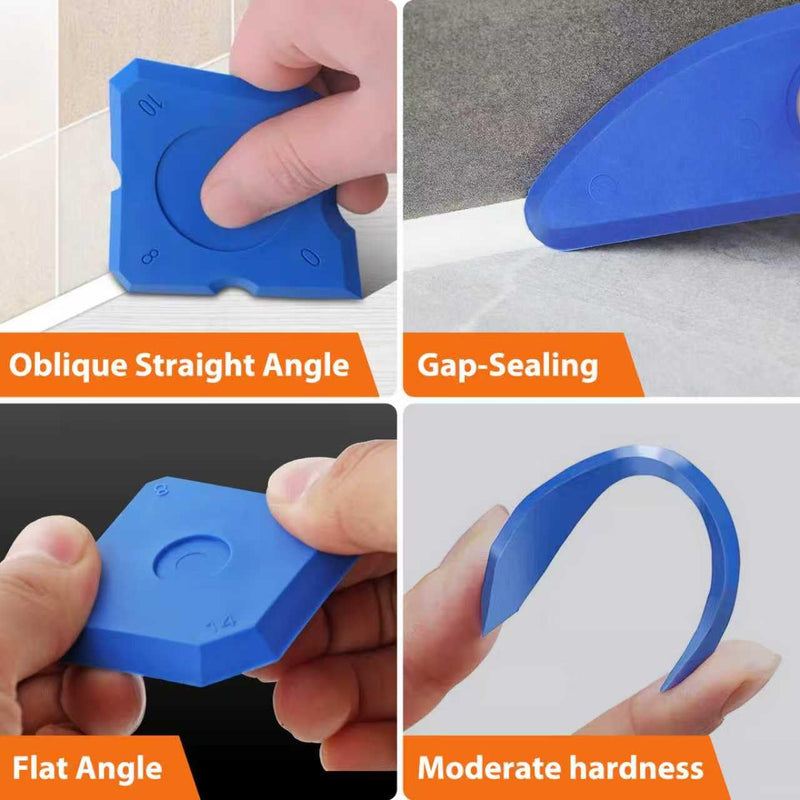 Caulk Gun Kit with Caulk Remover Tool - Smooth Silicone Caulking Gun Set for Caulking Removal, Shower & Bathroom, Includes Caulking Gun Tool, Caulk Scraper Tool Spackle Knife, All in One with Gift Box