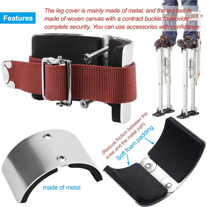2 PCS Drywall Stilt Replacement Parts, Leg Straps Kit for Stilts, Leg Fixing for Plastering, Painting and Wiring 2