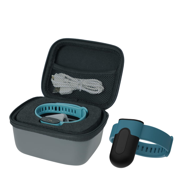 Vibeat Wearable Pulse Oximeter Case, Oxygen Monitor Storage Case, Portable Protective Bag OxyU SleepU Visualoxy CheckmeO2 Max, Case Only, Gray