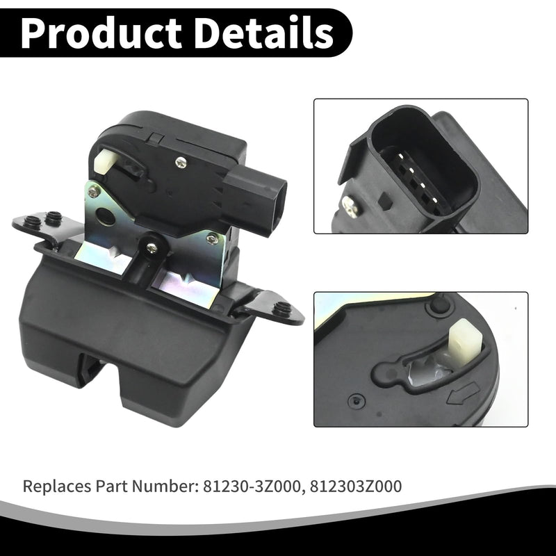 81230-3Z000 Rear Trunk Latch Tailgate Door Lock Actuator, Replacement for Hyundai Santa Fe 2013-2018 Santa Fe Sport 2015-2018 Santa Fe XL 2013-2019, Replacement for Kia Sedona 2016-2021