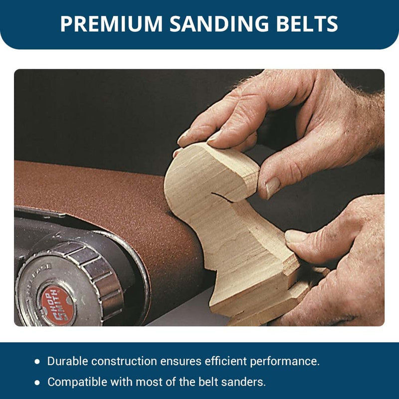Benchmark Abrasives 2" x 72" Premium Ceramic Sanding Belts for Grinding Deburring Polishing Rust Removal on Metal, Stainless Steel, and Carbon Steel, Use with Belt Disc Sander (6 Pack) - 120 Grit