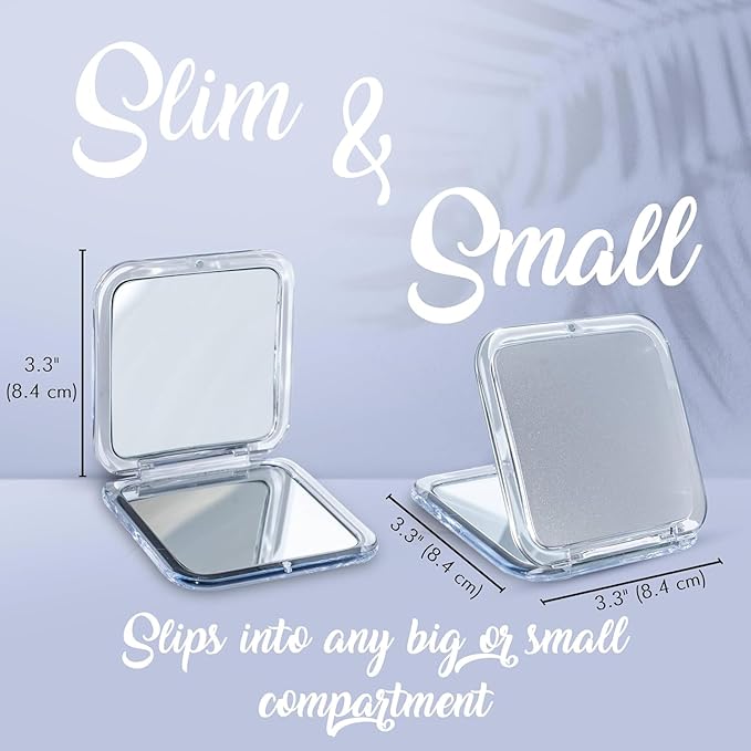 Mirrorvana Small Compact 15x Magnifier for Travel - Handheld Foldable & Ultralight - Mini Pocket Size Wallet Magnifier - Square 3.3" x 3.3" - NewNest Australia