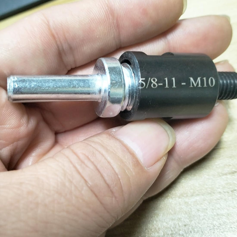 2 Pcs 5/8"-11 Male Thread to 8mm Mandrel Drill Adapter, 5/8”-11 UNC Thread to 8mm Shank for Use with Drills, Drill Press and Die Grinders