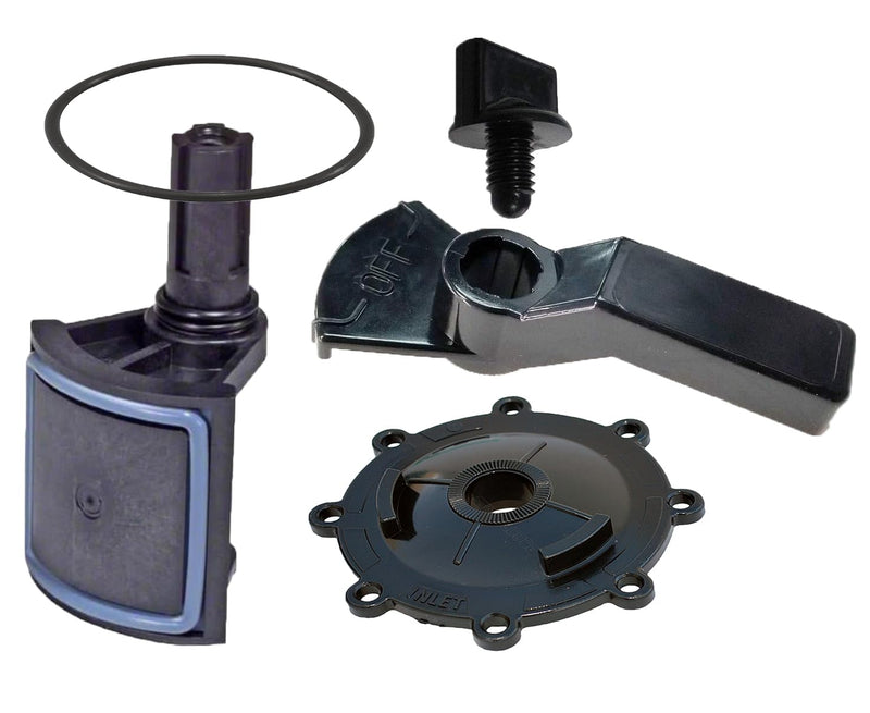 ATIE 2-Port/3-Port Pool Valve Rebuild Complete Kit Compatible with Jandy 2-way/3-way 4715, 4716, 4717 Valve and Gray Valves with Diverter Valve 4720, Cover 4606, Handle 7433 (2 Pack) 2 Pack