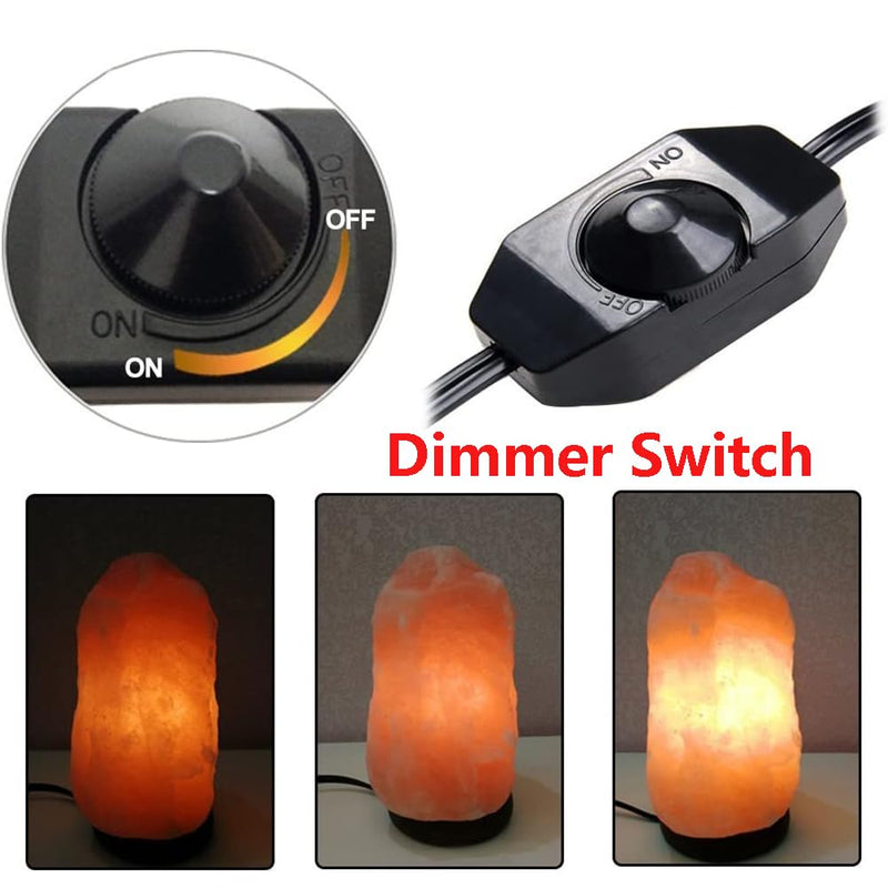 Himalayan Salt Lamp Cord Replacement with Dimmer Switch Christmas Bulb,Salt Lamp Cord 5 Feet Salt Lamps Cords with Base Assembly and E12 Halogen Salt Lamp Bulbs (Retro1) Retro1